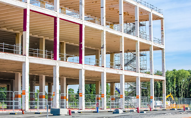 construction du bâtiment de La Maillerie